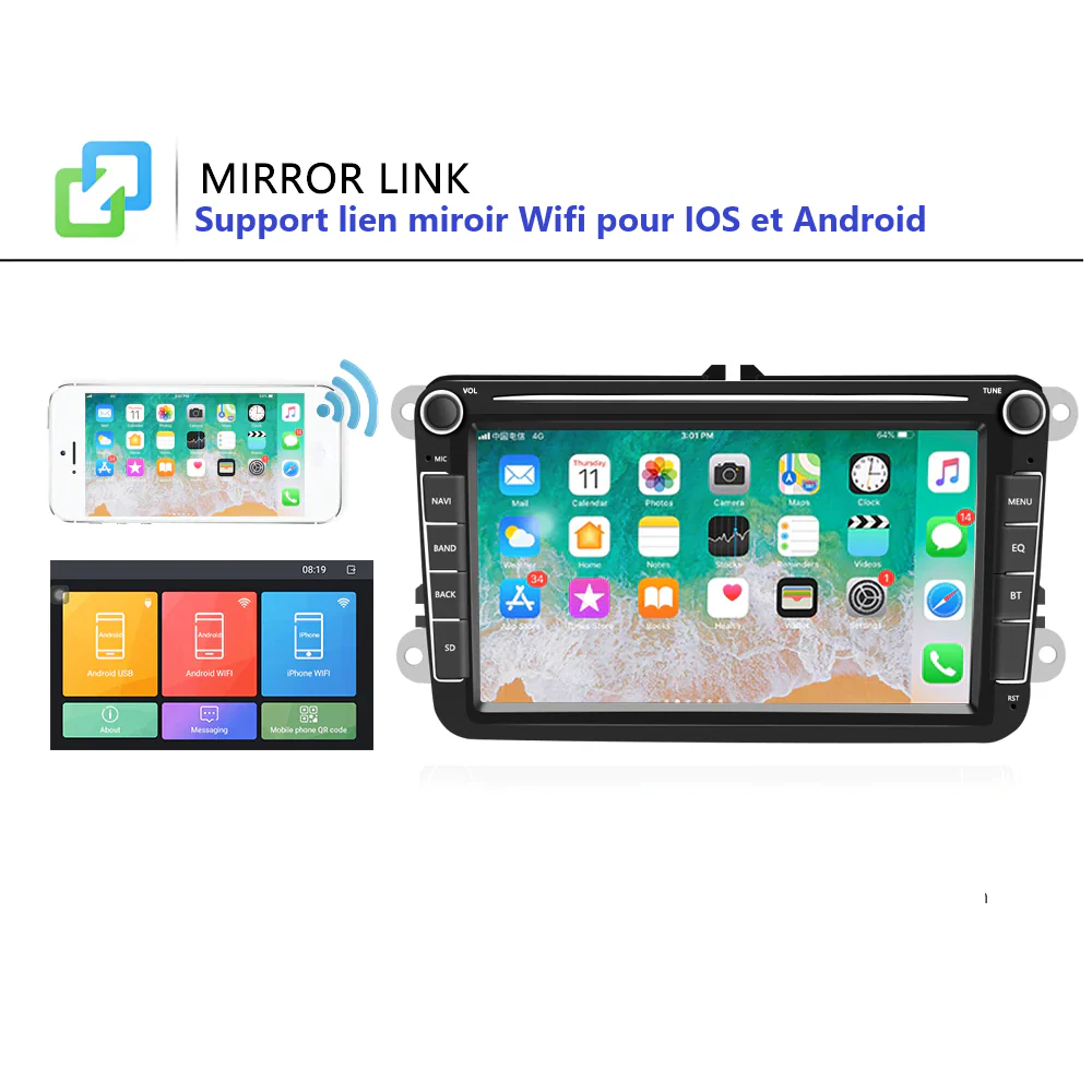 Autoradio multimedia GPS New beetle (2011 - 2020) – Image 4